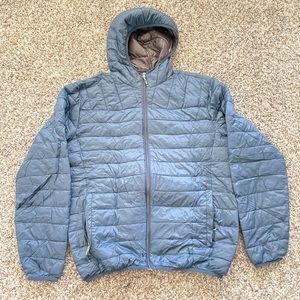 Hawke & Co. Hooded Packable Down Jacket Size M Dark Blue